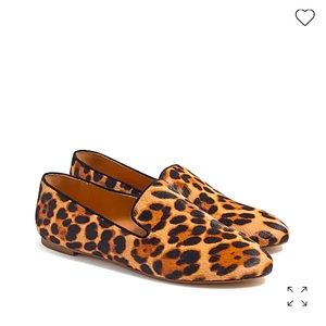 J. Crew Leopard Calf Hair Smoking Loafers sz 9 - Worn once